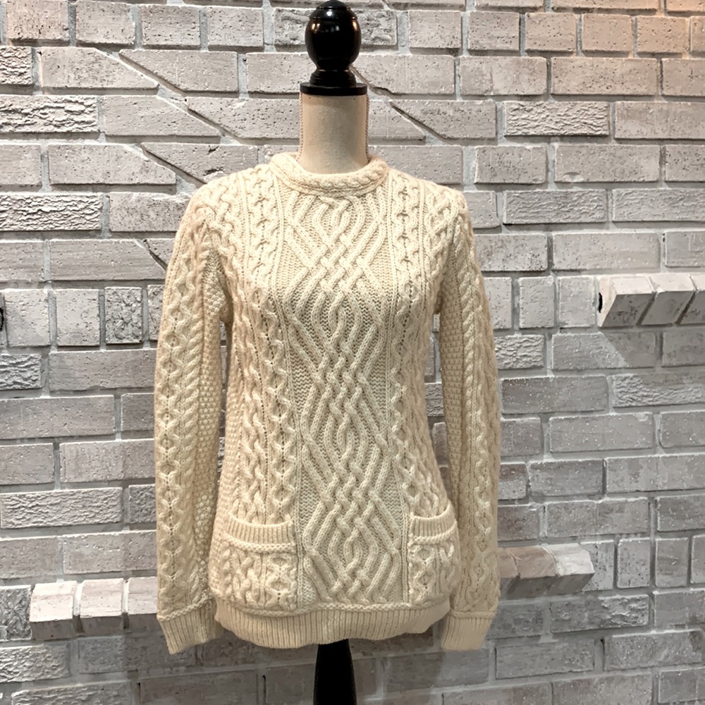 💕Inis Crafts Irish 100% Merino Wool Irish Sweater
